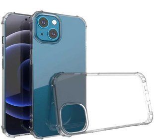 Чехол WXD силиконовый противоударный для iPhone 13 (открытая камера) / прозрачный 093562 фото