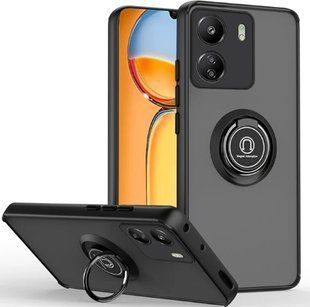 TPU чохол накладка Matte Ring Magnit для Xiaomi Redmi 13C чорний 094814 фото