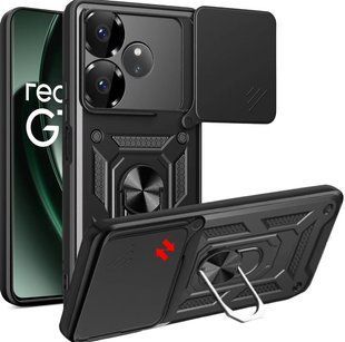 PC + TPU чохол Camshield Armor для Realme GT 6 / чорний 201845 фото