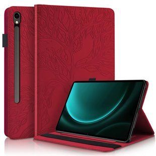 Чехол книжка Wood Book на планшет Samsung Galaxy Tab S9 (11") / красный 098366 фото