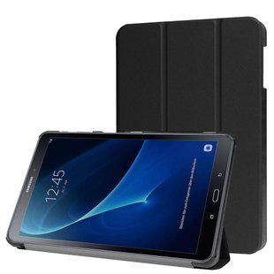 Кожаный чехол книжка Crazy Horse на планшет Samsung Galaxy Tab A 10.1 (T580/585) / черный 099381 фото