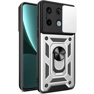 PC + TPU чехол Camshield armor на Xiaomi Redmi Note 13 Pro (5G) / серебристый 095763 фото