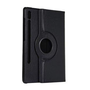 Кожаный чехол книжка 360 для Samsung Galaxy Tab S7 / Tab S8 (11") / черный 098376 фото