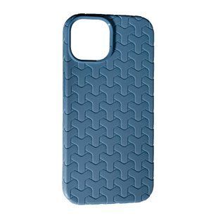 Чехол силиконовый Leather Case Weaving для iPhone 15 Plus синий 092406 фото