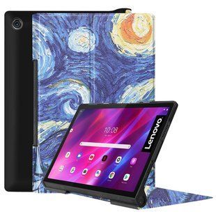Кожаный чехол книжка Crazy Horse для Lenovo Yoga Tab 11 Звездная ночь 096369 фото