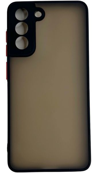 TPU чехол накладка Matte Color Case для Samsung Galaxy S21 FE черный 092206 фото