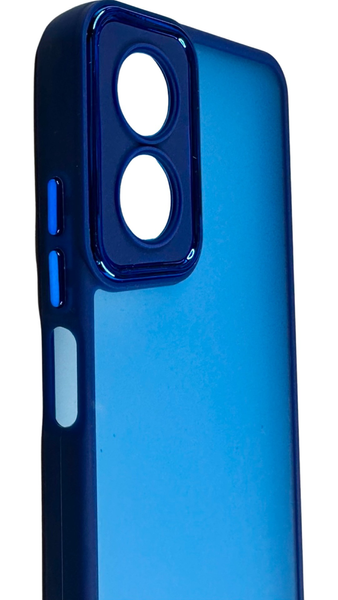 TPU чохол Luxury Metal Lens на Oppo A17K синій 88445 фото