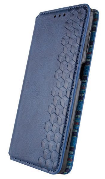Кожаный чехол книжка Cubic для Samsung Galaxy M35 (5G) / синий 201308 фото