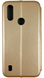 Шкіряний чохол-книжка Elegant на Motorola E6i (на мото е6і) золотистий 85398 фото 4