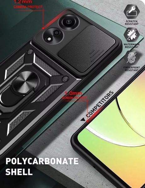 PC + TPU чехол Camshield Armor для OPPO A60 / черный 098061 фото