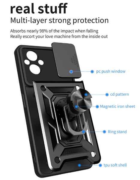 PC + TPU чехол Camshield armor для OnePlus Nord N20 (5G) / синий 090494 фото