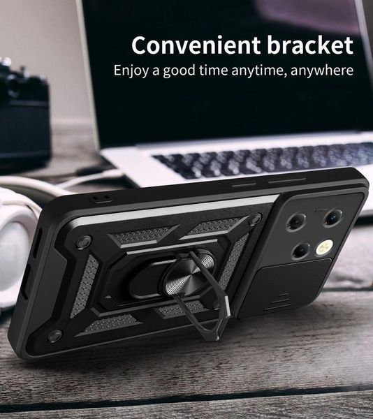 PC + TPU чехол Camshield Armor для Infinix Zero 30 (4G) / серебристый 097131 фото