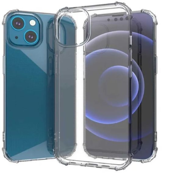 Чохол WXD силіконовий протиударний для iPhone 13 (відкрита камера) / прозорий 093562 фото