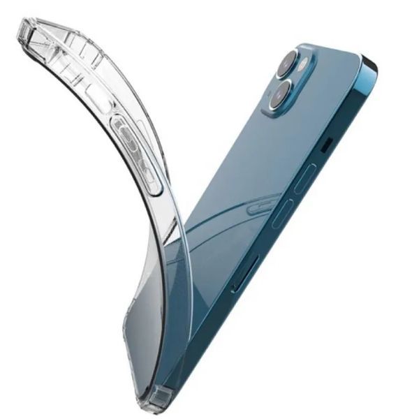 Чохол WXD силіконовий протиударний для iPhone 13 (відкрита камера) / прозорий 093562 фото