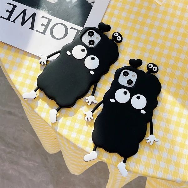 Силіконовий 3D чохол Good Monster для iPhone 13 Pro Max/чорний 099526 фото