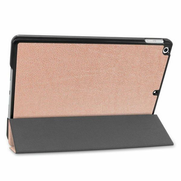 Кожаный чехол книжка Crazy Horse для iPad 10.2 (2021 / 2020 / 2019) rose gold 093968 фото