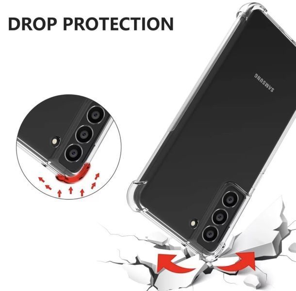 Чехол WXD силиконовый противоударный для Samsung Galaxy S22 / прозрачный 097392 фото