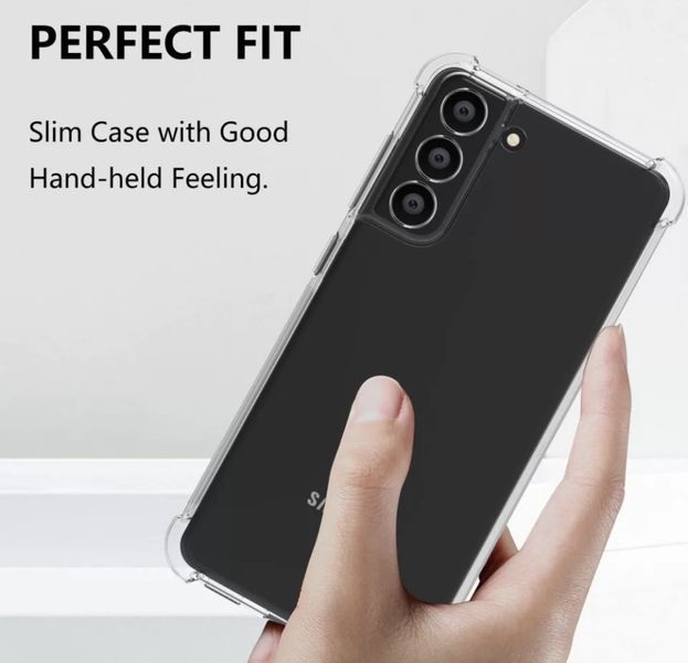 Чехол WXD силиконовый противоударный для Samsung Galaxy S22 / прозрачный 097392 фото