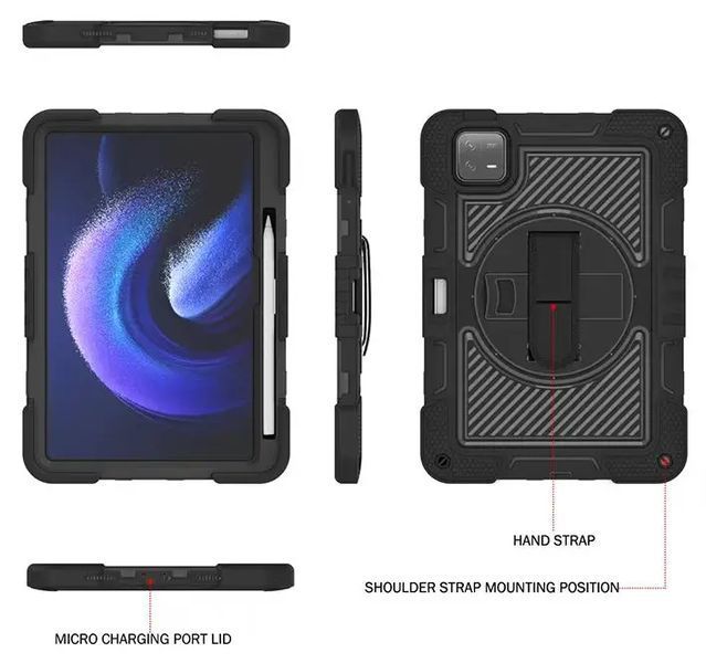 Чехол Carbon Armor Tablet на планшет Xiaomi Mi Pad 6 (11") / черный 097407 фото