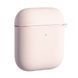 Силіконовий чохол з карабіном для AirPods 1/2 (with fibra) Pink Sand 096969 фото 2