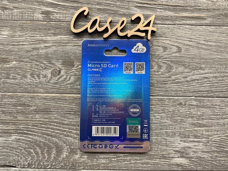 Micro SDHC Card HOCO на 4gb (Class 6) 81792 фото