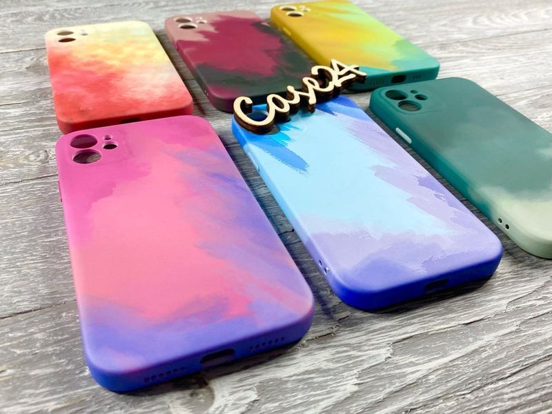 Чехол Aquarelle wattercolor на Apple iPhone 12 (6 видов) 084037 фото
