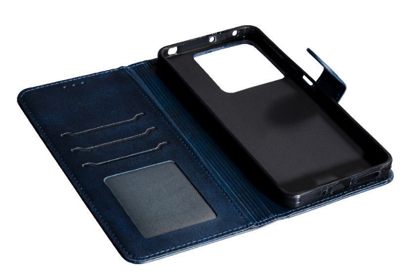 Шкіряний чохол-книжка Business Book на Xiaomi Redmi Note 13 (5G) / синій 095938 фото