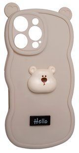 Силіконовий 3D чохол Hello Bear для iPhone 16 Pro / white 202478 фото