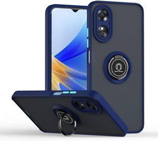 TPU чохол накладка Matte Ring Magnit для OPPO A38 синій 094847 фото