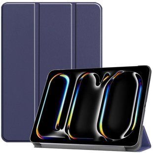 Кожаный чехол книжка Crazy Horse на планшет iPad Pro 11 (2024) 11" / синий 097552 фото