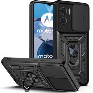 PC + TPU чехол Camshield armor для Motorola E22 / черный 89397 фото