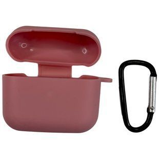 Силіконовий чохол із карабіном для AirPods 3 (2021) (на аїрбос 3) бургунді 084939 фото