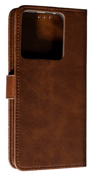 Кожаный чехол книжка Business Book на Xiaomi Redmi Note 13 (5G) / темно-коричневый 095939 фото
