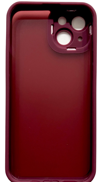 TPU чохол Luxury Metal Lens на iPhone 14 Pro Max (на айфон 14 про макс) бордовий 086421 фото