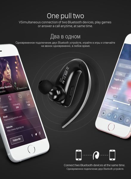 Bluetooth гарнитура Hoco E10 (4 цвета) 51609 фото