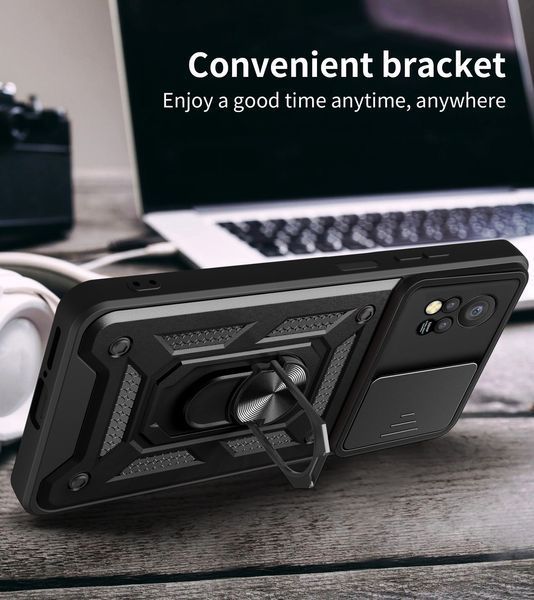 PC + TPU чехол Camshield Armor для Infinix Hot 11S / серебристый 089246 фото