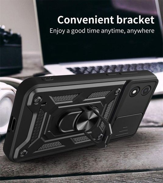 PC + TPU чехол Camshield для Motorola E13 / красный 89196 фото