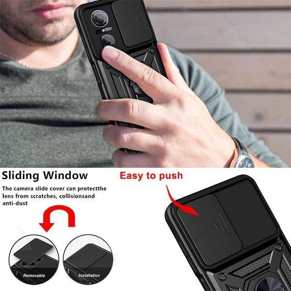 PC + TPU чохол Camshield armor для Huawei Nova 9 SE / червоний 89448 фото