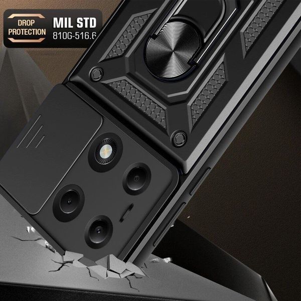 PC + TPU чохол Camshield armor на Xiaomi Redmi Note 13 Pro (4G) / чорний 095778 фото