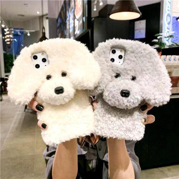 Чохол для телефону у вигляді собаки Poodle Case на iPhone 12 / сірий 098123 фото