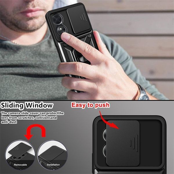 PC + TPU чехол Camshield armor для Oppo A78 4G (CPH2565) / красный 092107 фото