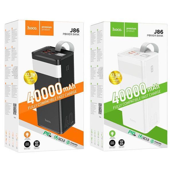 Повербанк Power Bank Hoco J86 Powermaste 22.5W 400000mAh чорний 093237 фото