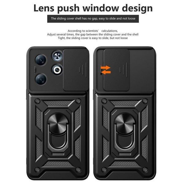 PC + TPU чехол Camshield Armor для Infinix Smart 9 (X6532) / черный 098010 фото