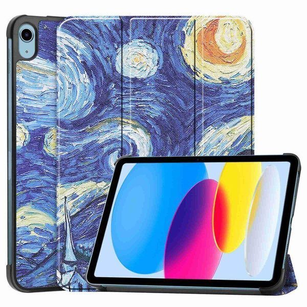Кожаный чехол книжка Crazy Horse на планшет iPad 10.9" 2022 (10th Gen) / star night 100441 фото