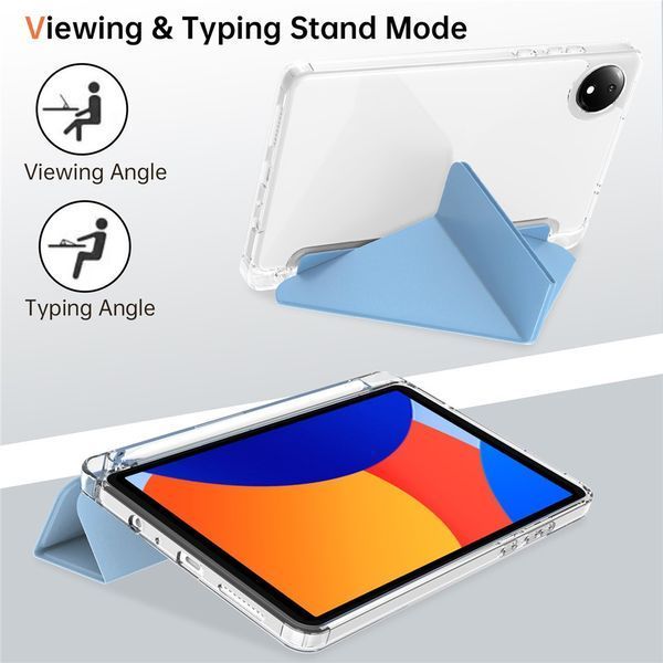 Чехол книжка Transparent Origami на Xiaomi Redmi Pad SE (8.7") 2024 / голубой 100235 фото