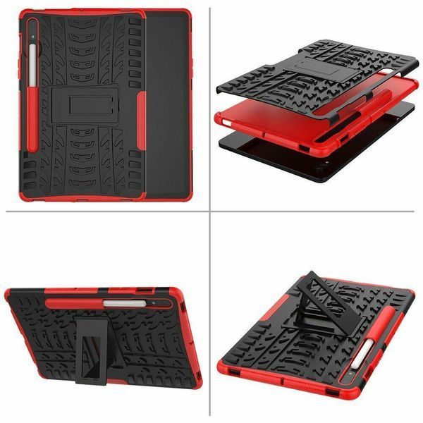 PC + TPU чехол Armor на Samsung Galaxy Tab S7 / Tab S8 (11") / красный 100545 фото