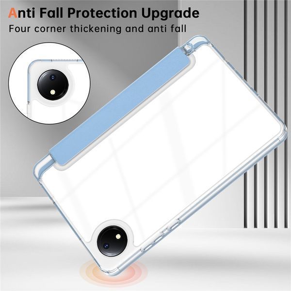 Чехол книжка Transparent Origami на Xiaomi Redmi Pad SE (8.7") 2024 / голубой 100235 фото