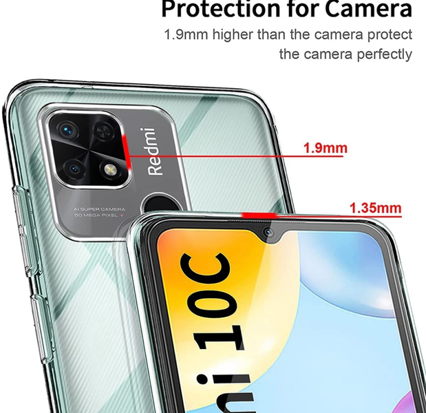 Чохол силіконовий прозорий для Xiaomi Redmi 10C (на сяомі 10ц) 085738 фото