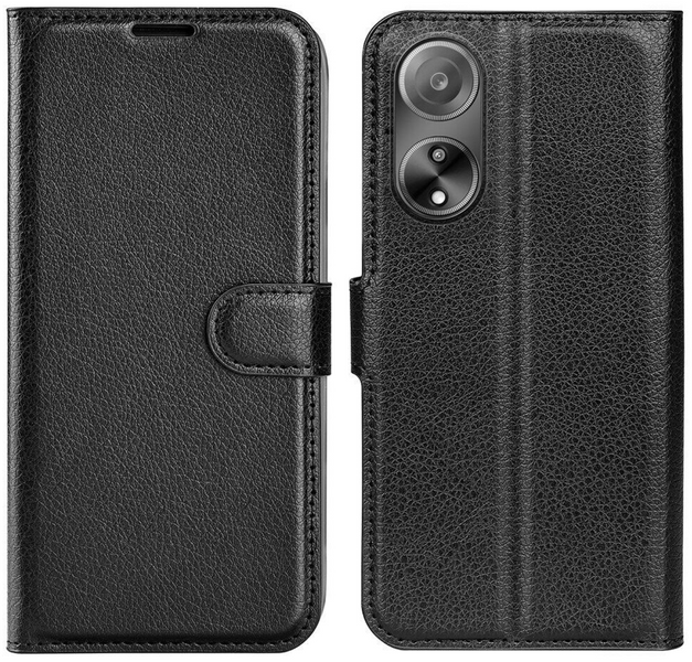 Чехол книжка Lichee для OPPO A98 5G черный 089899 фото