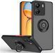 TPU чохол накладка Matte Ring Magnit для Xiaomi Redmi 13C чорний (червоні кнопки) 094815 фото 1